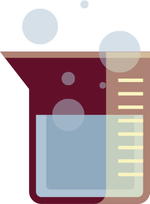 A cartoon glass measuring glass.